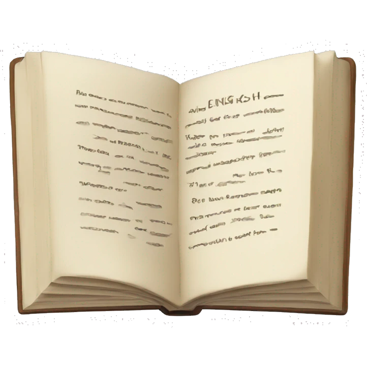 book with title ENGLISH emoji