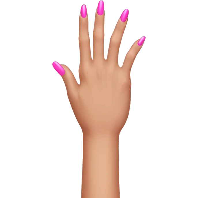 hand with long pink nails  emoji