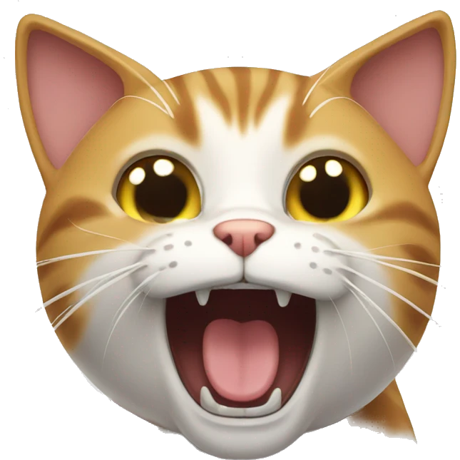 cat yelling emoji