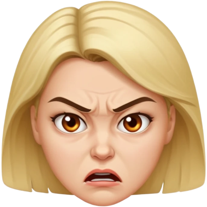 Beautiful woman angry and sick of idiots emoji