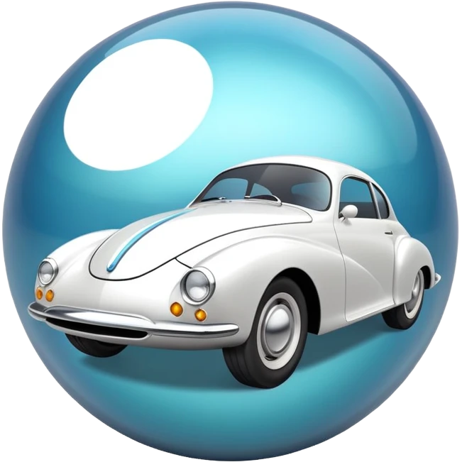 Car going in sphere  emoji