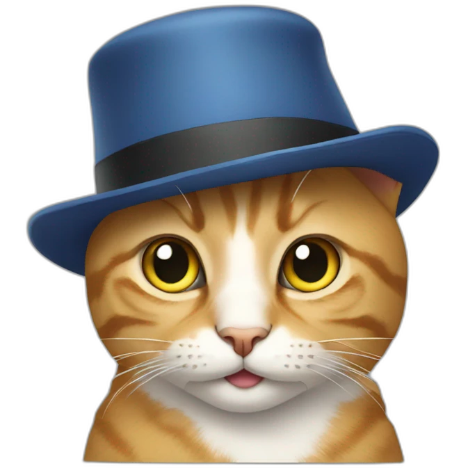 Cat with hat emoji