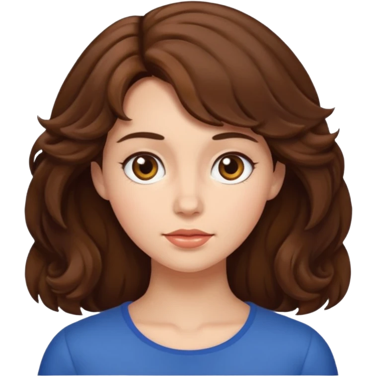 Woman with puffy brown hair emoji