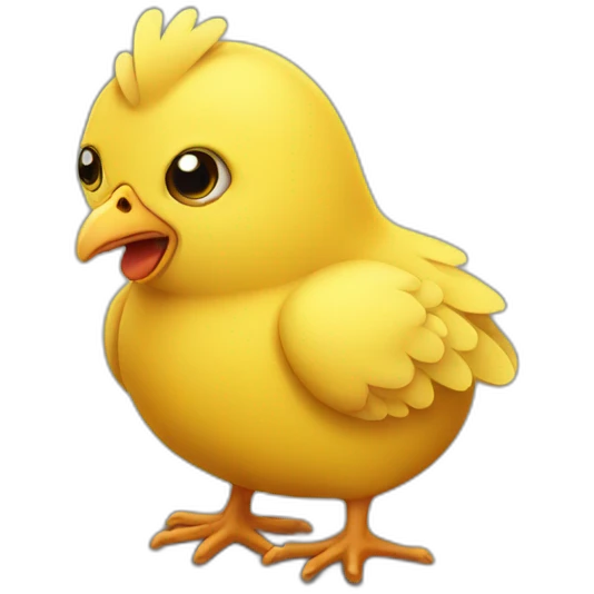 sad yellow chicken emoji
