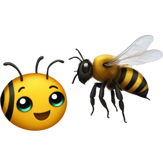 Bee and spider  emoji