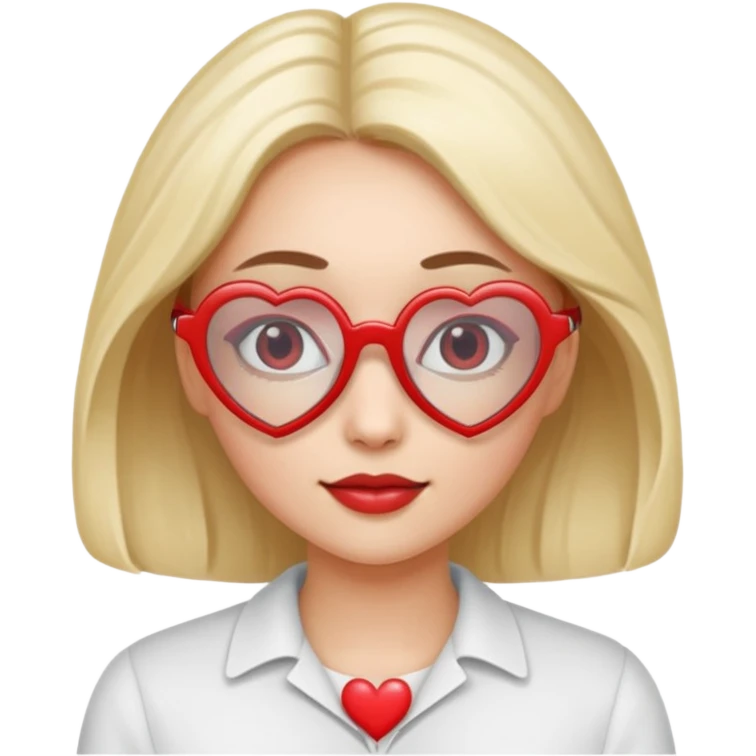 heart shaped Glasses Lady emoji