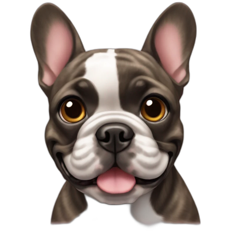 Brindle French bulldog emoji