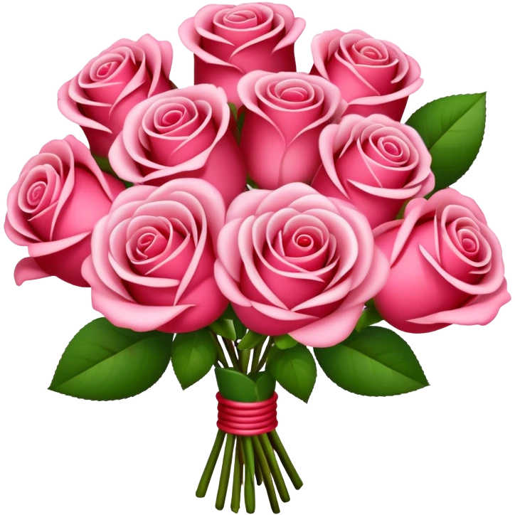 Bouchet of roses with an L on it emoji