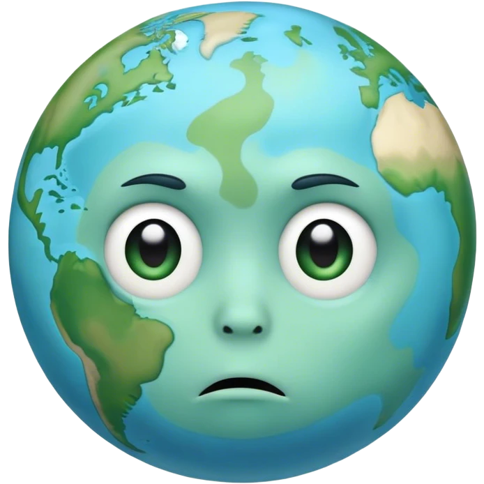 very very sad planet earth emoji