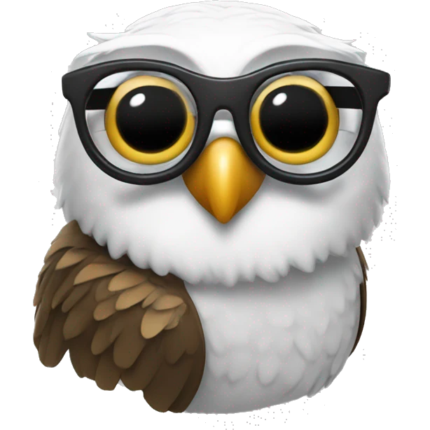 Owl with meta rayban glasses  emoji
