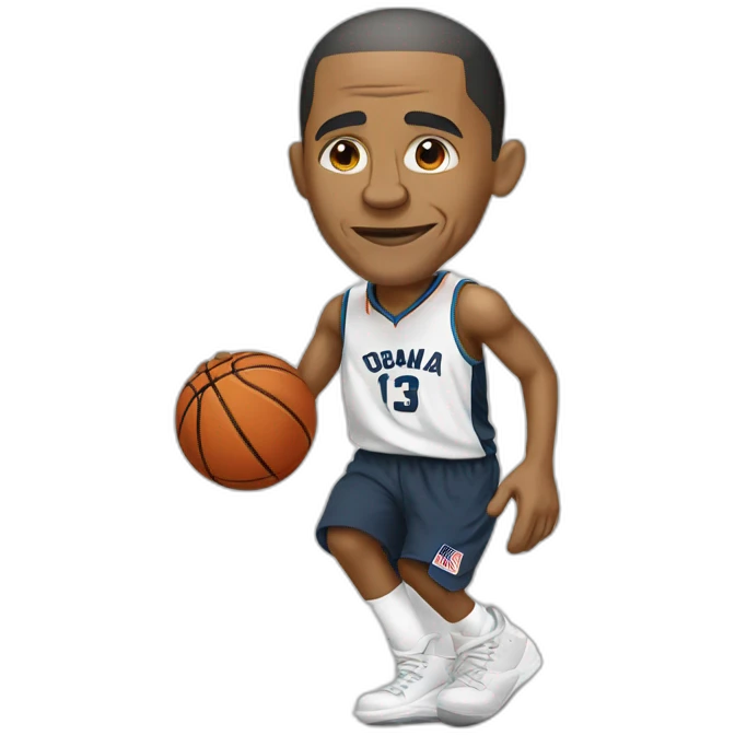 obama playing basketball emoji