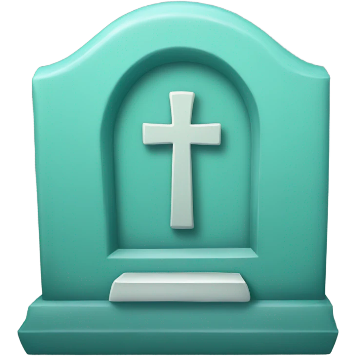 Light teal tombstone  emoji