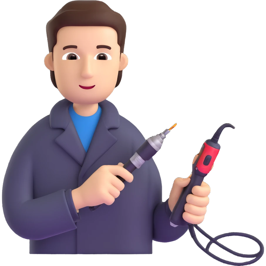 man with a soldering iron emoji
