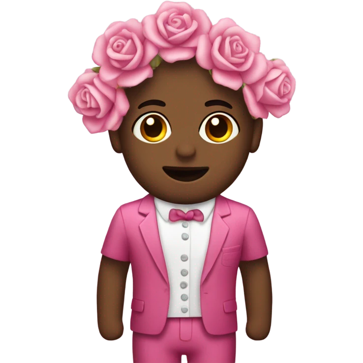 Traje de baño con flores rosas emoji