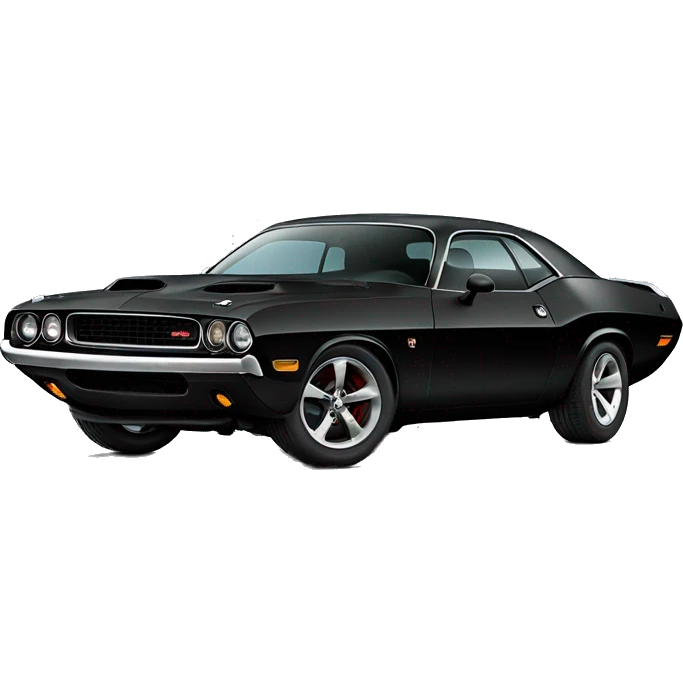 black dodge challenger 1969 emoji