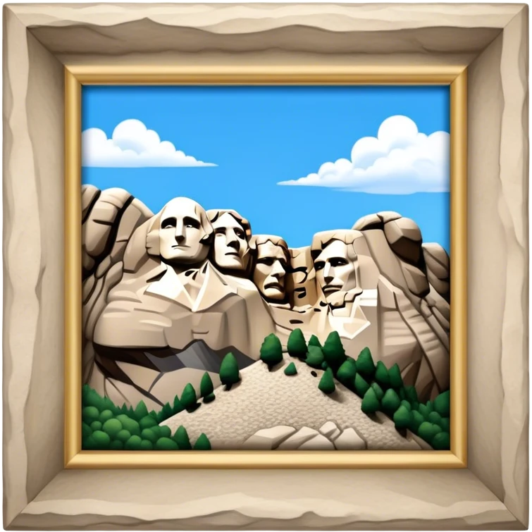 Cinematic Realistic Mount Rushmore Emoji emoji