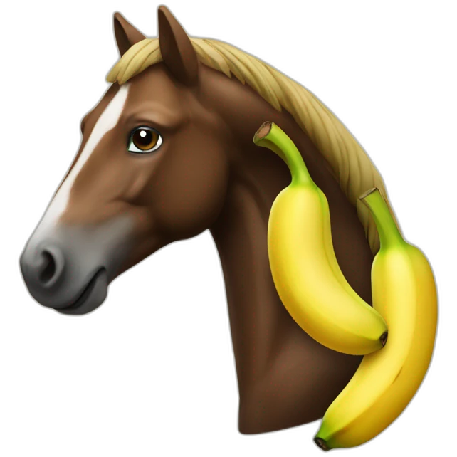 Banane mit pferd emoji