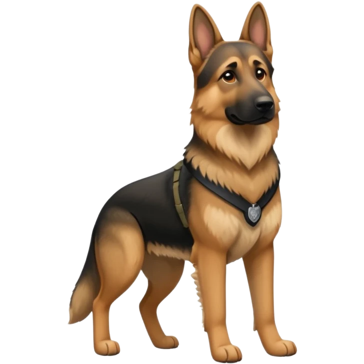 Military German shepherd full body  emoji