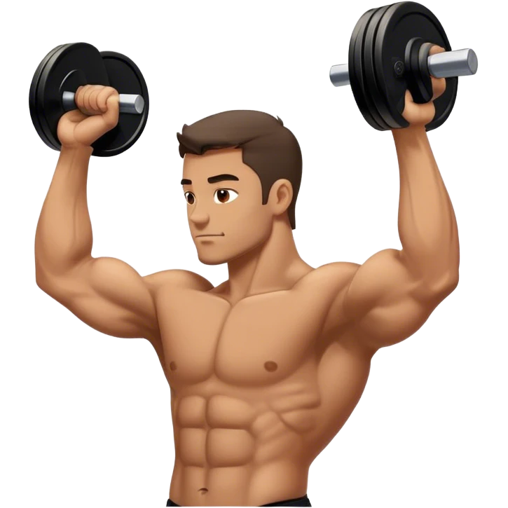 side view guy doing bicep-curls emoji
