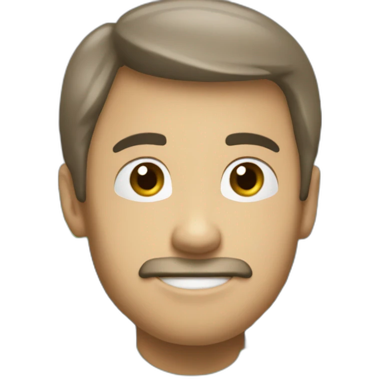 Homme avec une tête de tracteur emoji