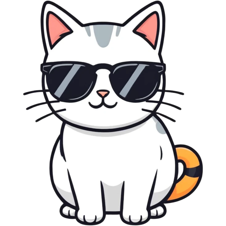 Cat with sunglasses emoji