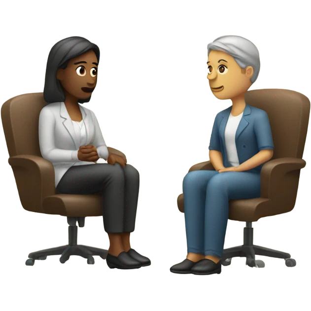 Therapist with a client emoji
