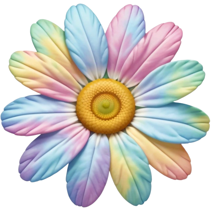 Pastel tie dye daisy emoji