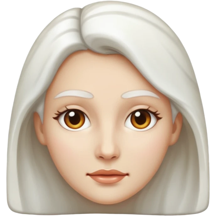 Marble statue of woman face emoji