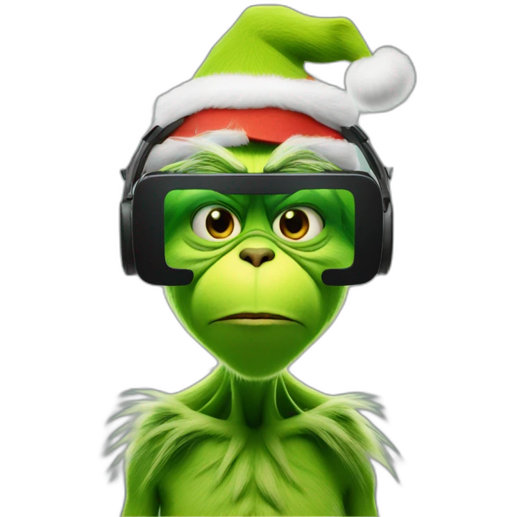 Grinch in vr headset emoji