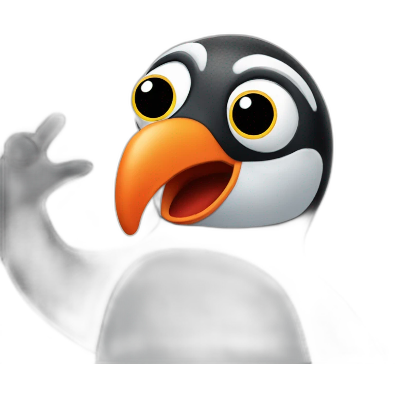 pingu taking a selfie emoji