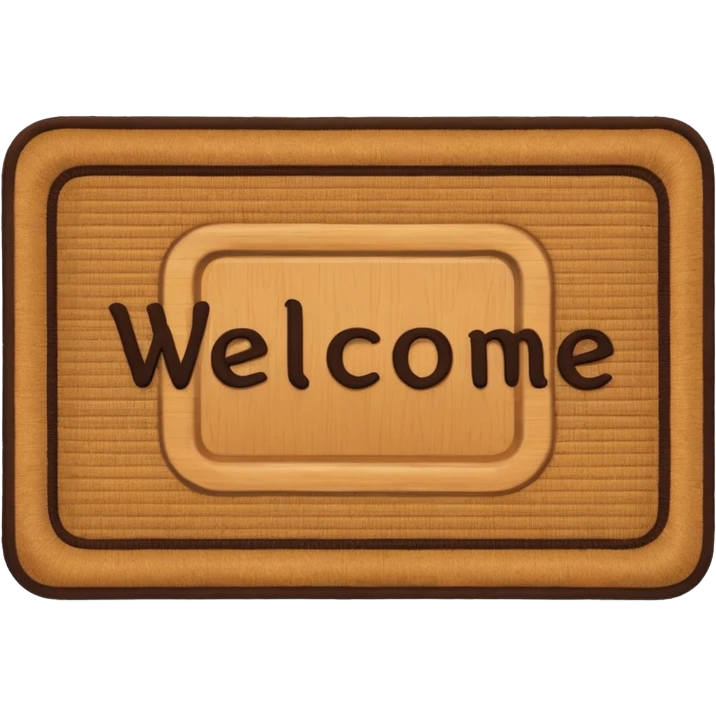 Doormat with welcome  emoji