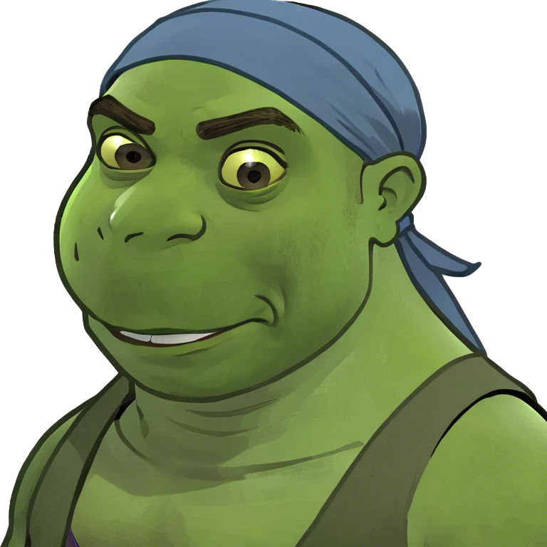 Shrek with a durag emoji