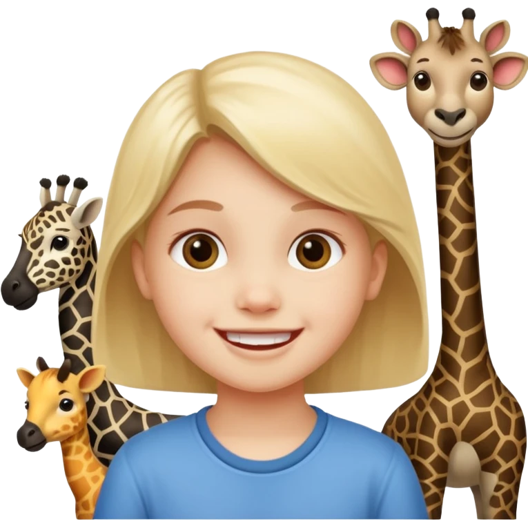 Zoo, child playing. emoji