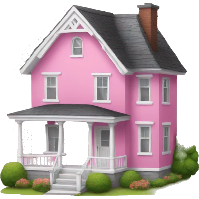 Pink house  emoji
