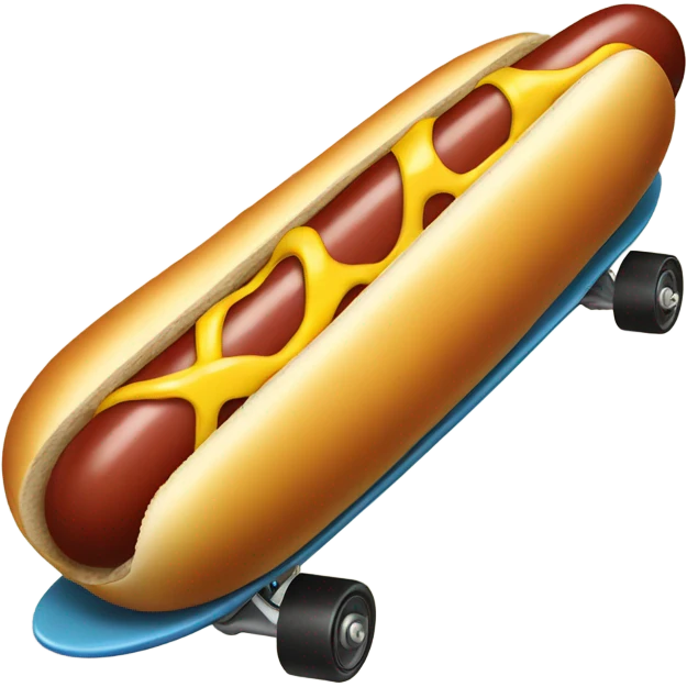 hotdog on a skateb emoji