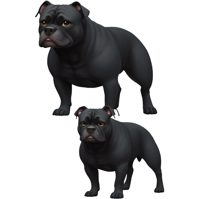 Black American Bully  emoji