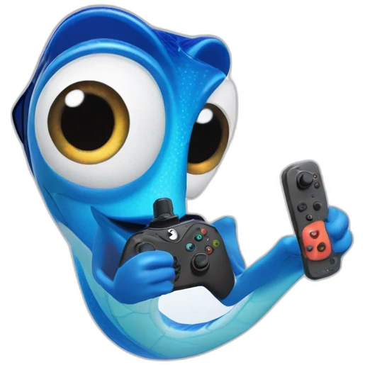 finding dory holding controller pad emoji