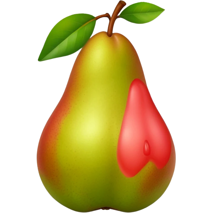 pear with red blush  emoji