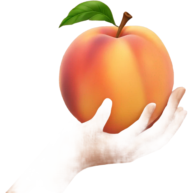 Peaches with hands emoji