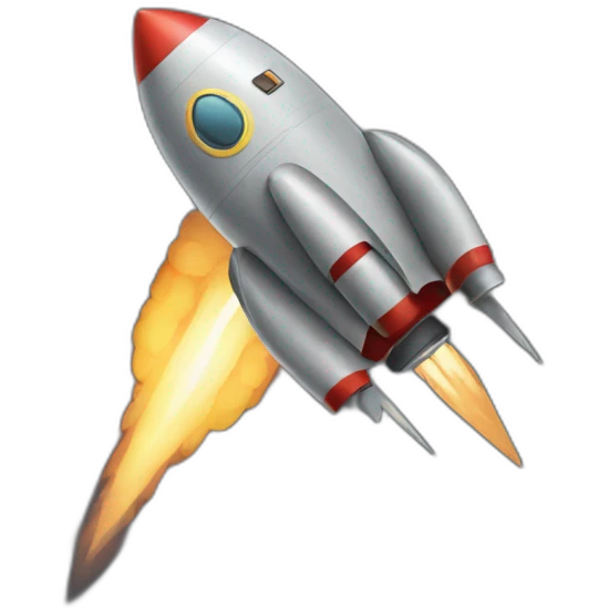 rocket flat dark emoji
