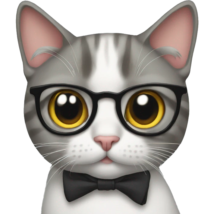 Cat with bow tie  emoji