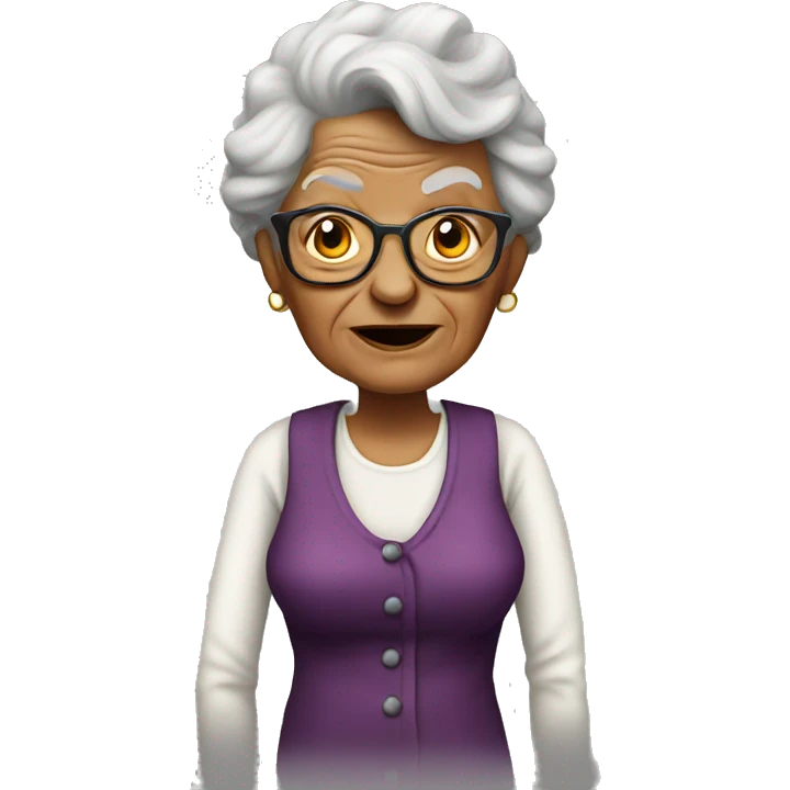old granny rockstar emoji