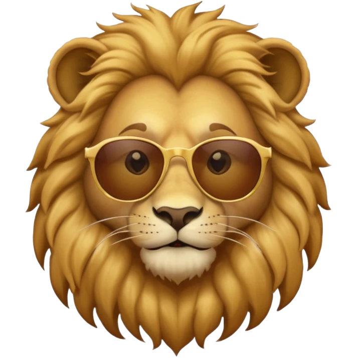 a sunglasses circus lion emoji