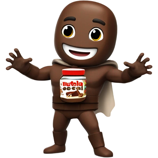 Nutella super hero happy emoji