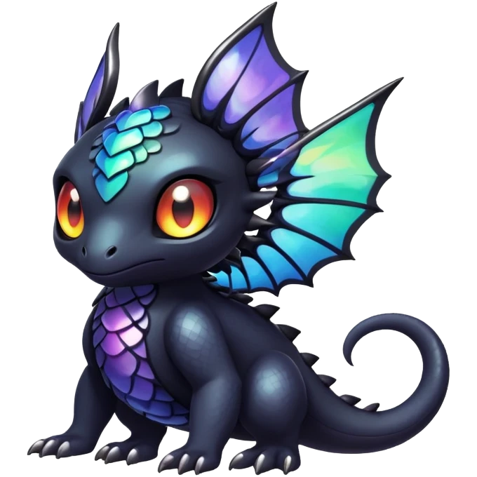  Iridescent black dark fakemon-creature  emoji