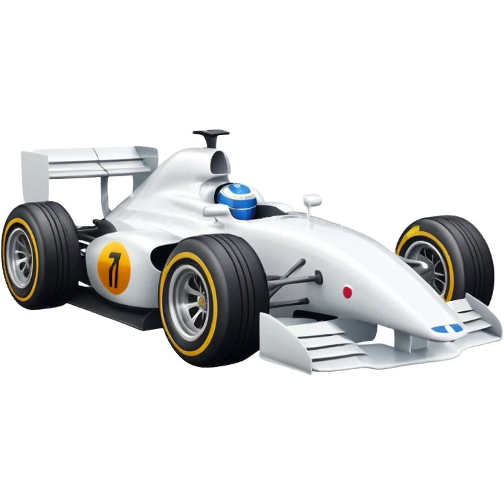 Car f1 branco emoji