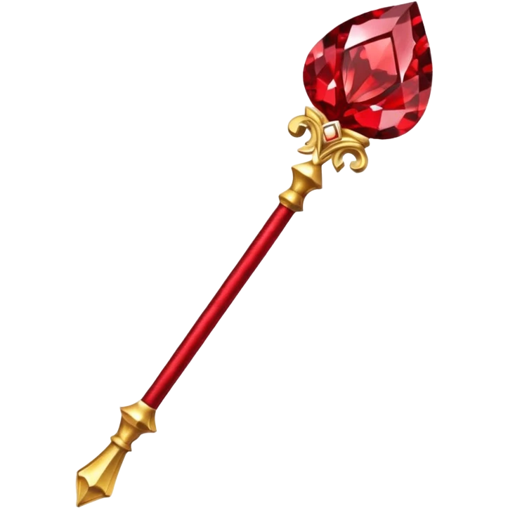 Red Glitter Staff emoji