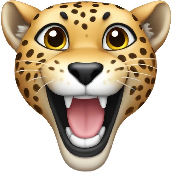 smiling cheetah emoji