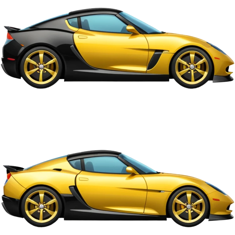 a sleek black gold yellow emoji