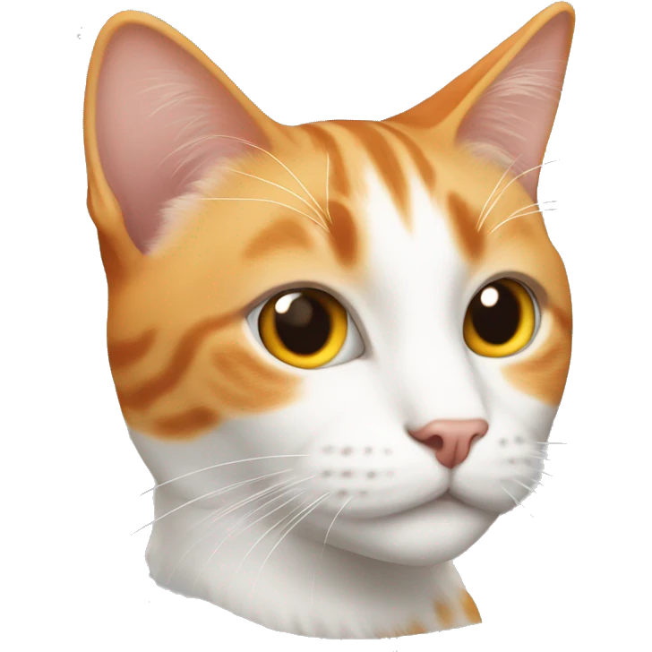 White and orange tabby cat emoji